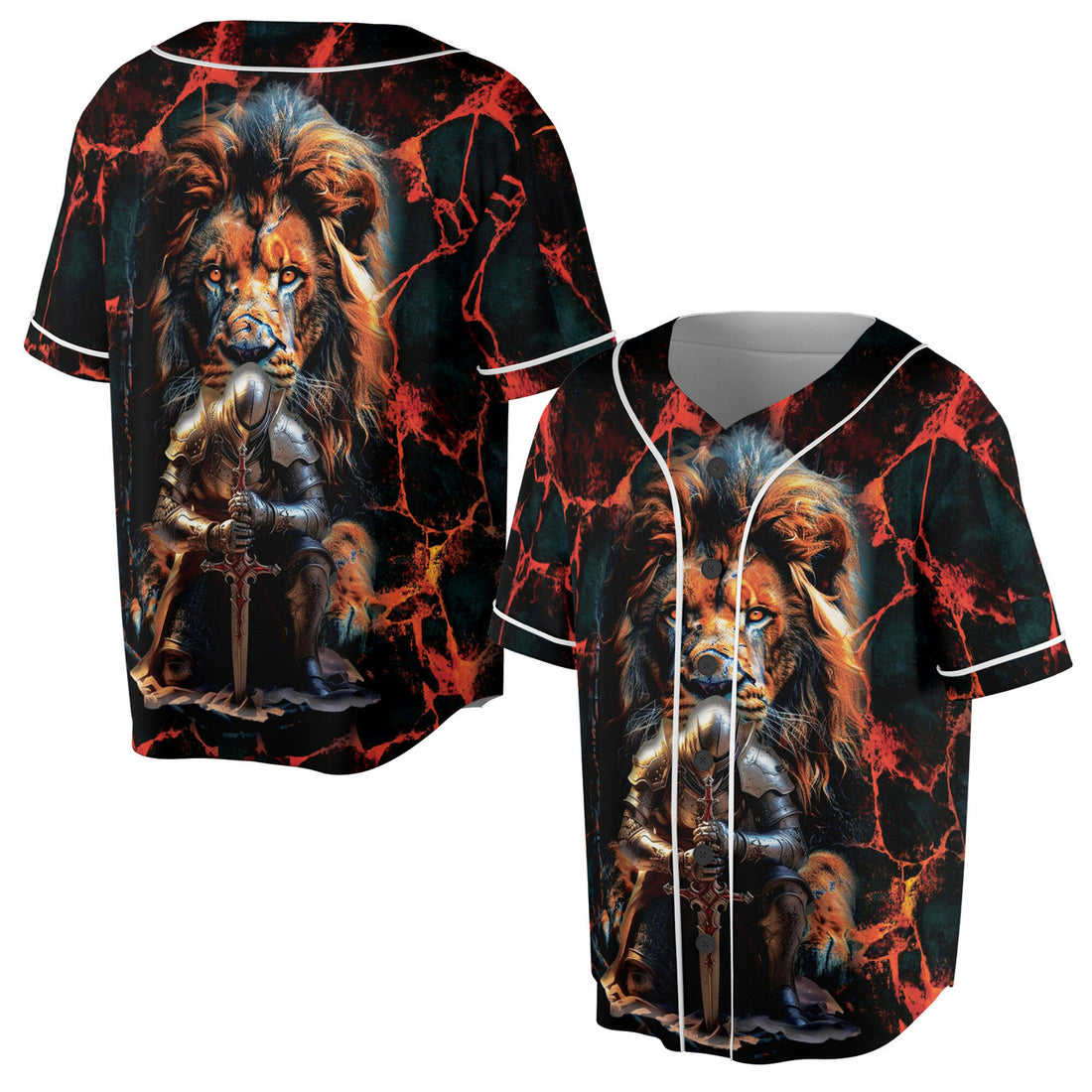 Knight Templar Lion Of Judah Baseball Jersey S-5XL