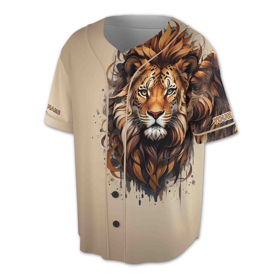 Vintage Lion Heart Lion Lover Gift Baseball Jersey S-5XL
