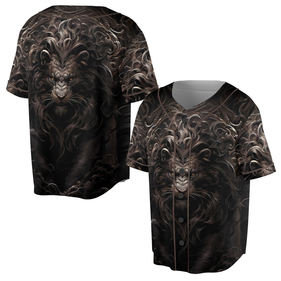 Grunge Gothic Lion Eyes Baseball Jersey Lion Lover Baseball Jersey S-5XL