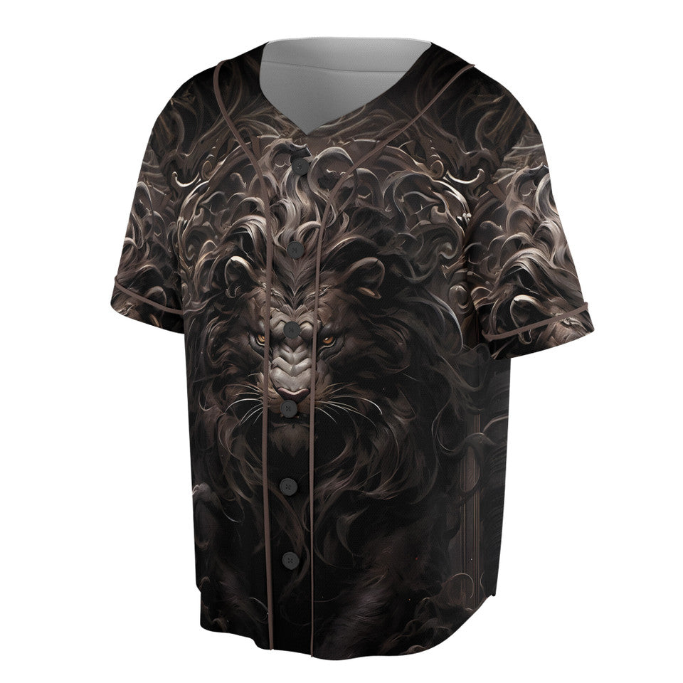 Grunge Gothic Lion Eyes Baseball Jersey Lion Lover Baseball Jersey S-5XL