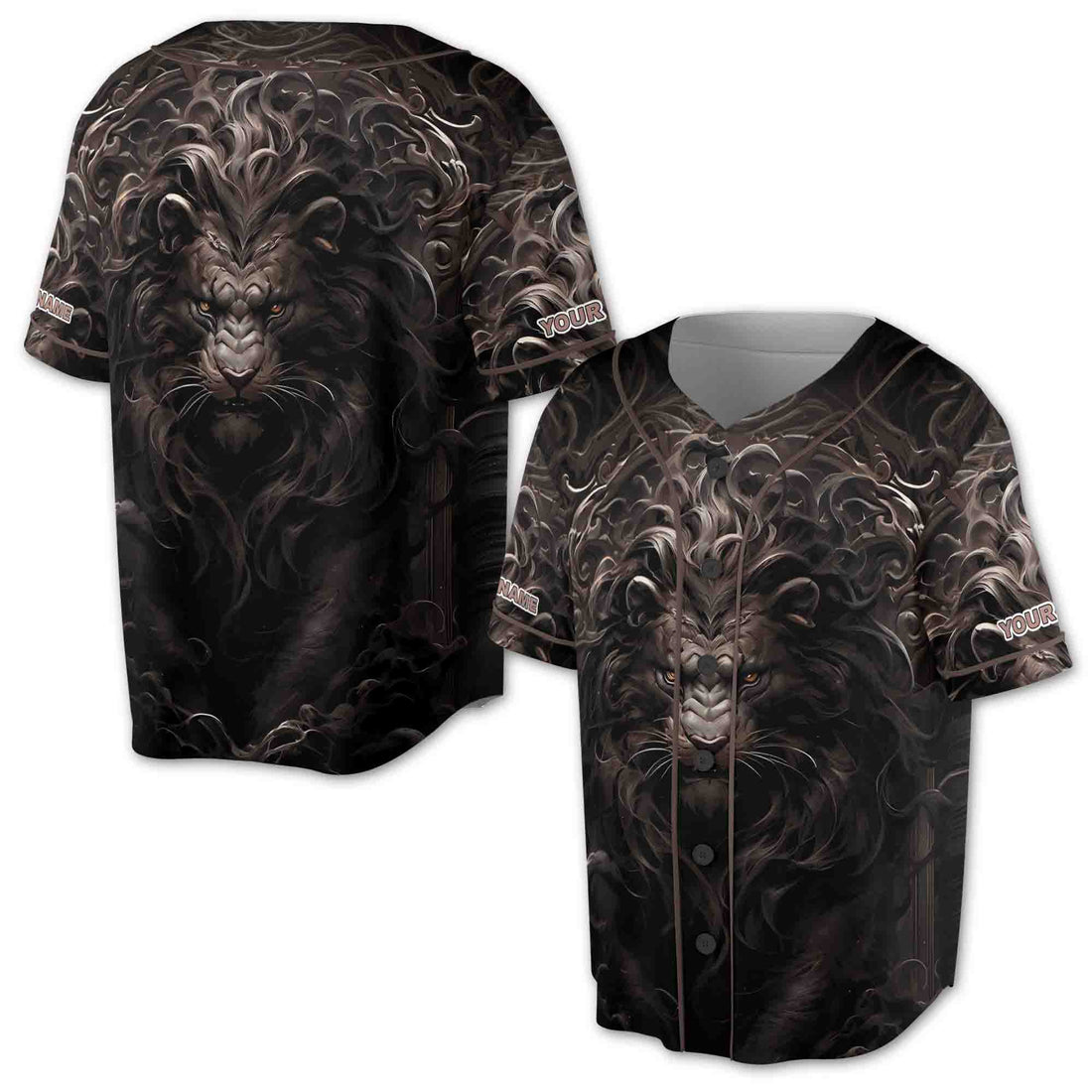 Grunge Gothic Lion Eyes Lion Lover Gift Baseball Jersey S-5XL