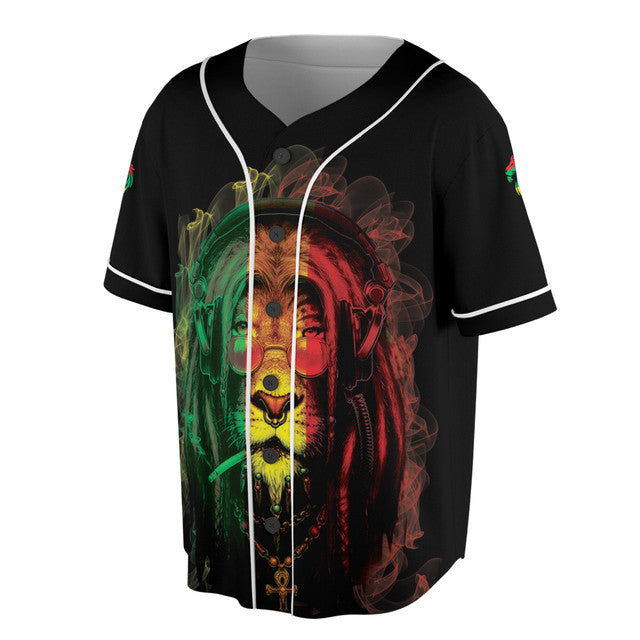 One Love Heart One Destiny Lion Jamaica Baseball Jersey S-5X