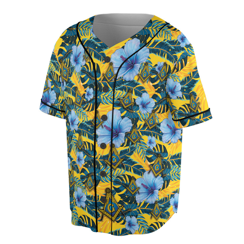 Personalized Masonic Freemason Floral Baseball Jersey S-5XL