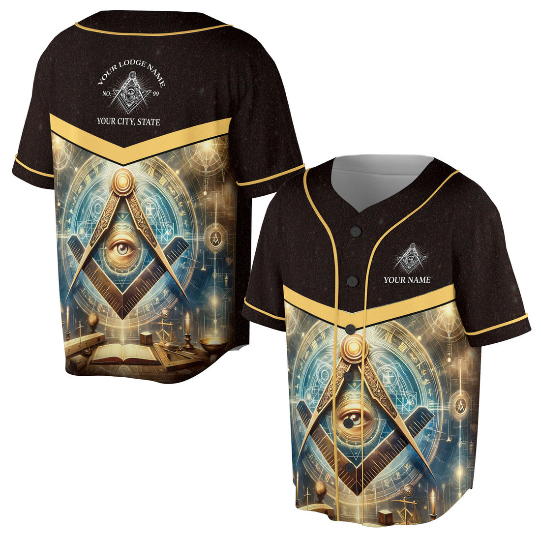 Personalized Mason Freemasonry Mystic Baseball Jersey S-5XL