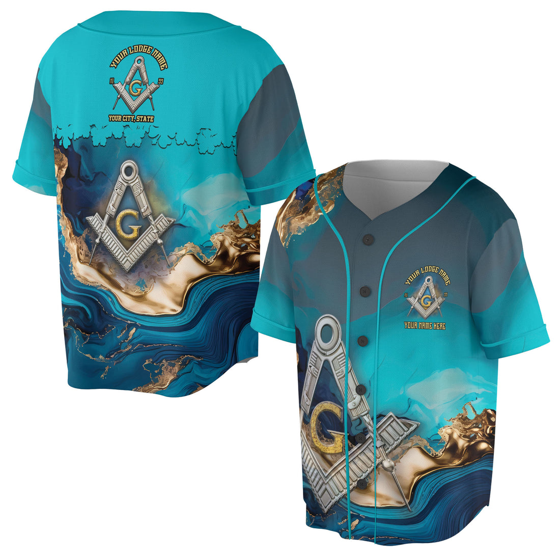 Customized Mansonry Master Mason Marbling Baseball Jesey S-5Xl