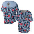 Personalized Masonic Freemasonry Ice Palm Leaf Pattern Baseball Jersey S-5XL