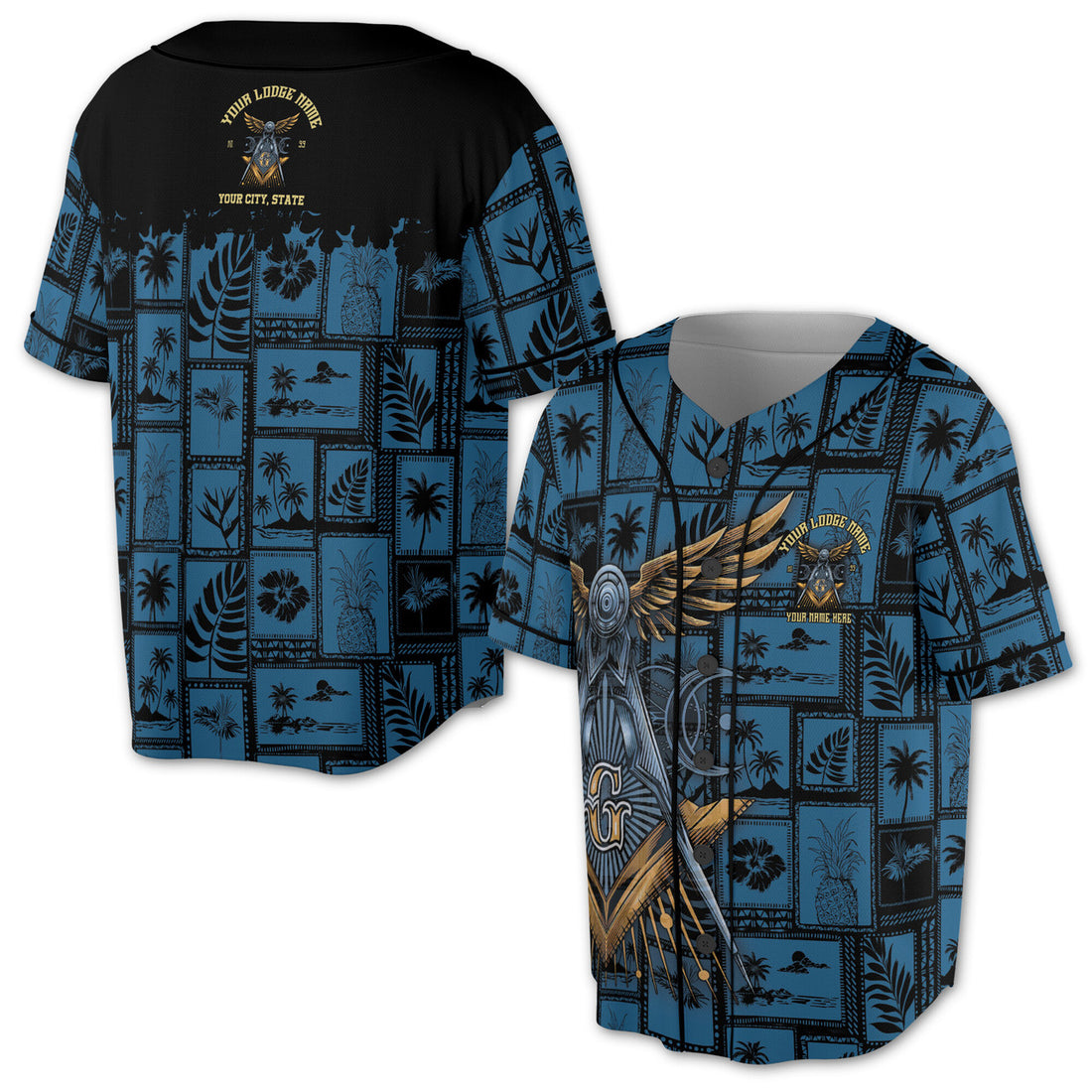 Custom Freemasonry Masonic Vintage Baseball Jersey S-5XL