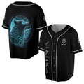 Custom Viking Wolf Moon Tattoo Tribal Baseball Jersey S-5XL