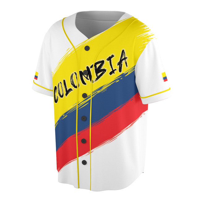 Customized Colombia Coat of Arms Baseball Jersey S-5XL