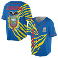 Custom Patriotic Ecuador Coat of Arms Baseball Jersey S-5XL