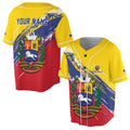 Custom Patriotic Venezuela Coat of Arms Baseball Jersey S-5XL