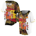Custom Name Spain Coat of Arms Baseball Jersey S-5XL