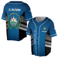 Custom Name Patriotic El Salvador Flag Baseball Jersey S-5XL