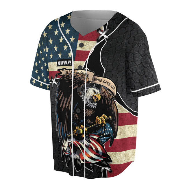 Custom Name Vintage America Eagle Baseball Jersey S-5XL