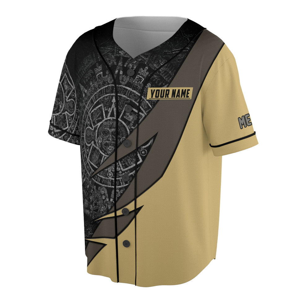 Custom Ancient Mexican Tribal Baseball Jersey S-5XL