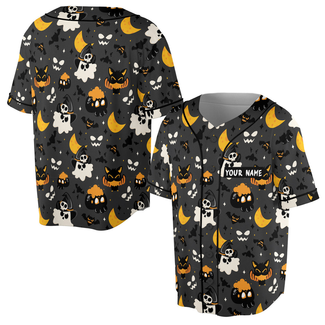 Custom Funny Cute Halloween Character Baseball Jersey S-5XL