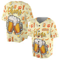 Custom Name Let's Cheer With Beer Baseball Jersey S-5XL