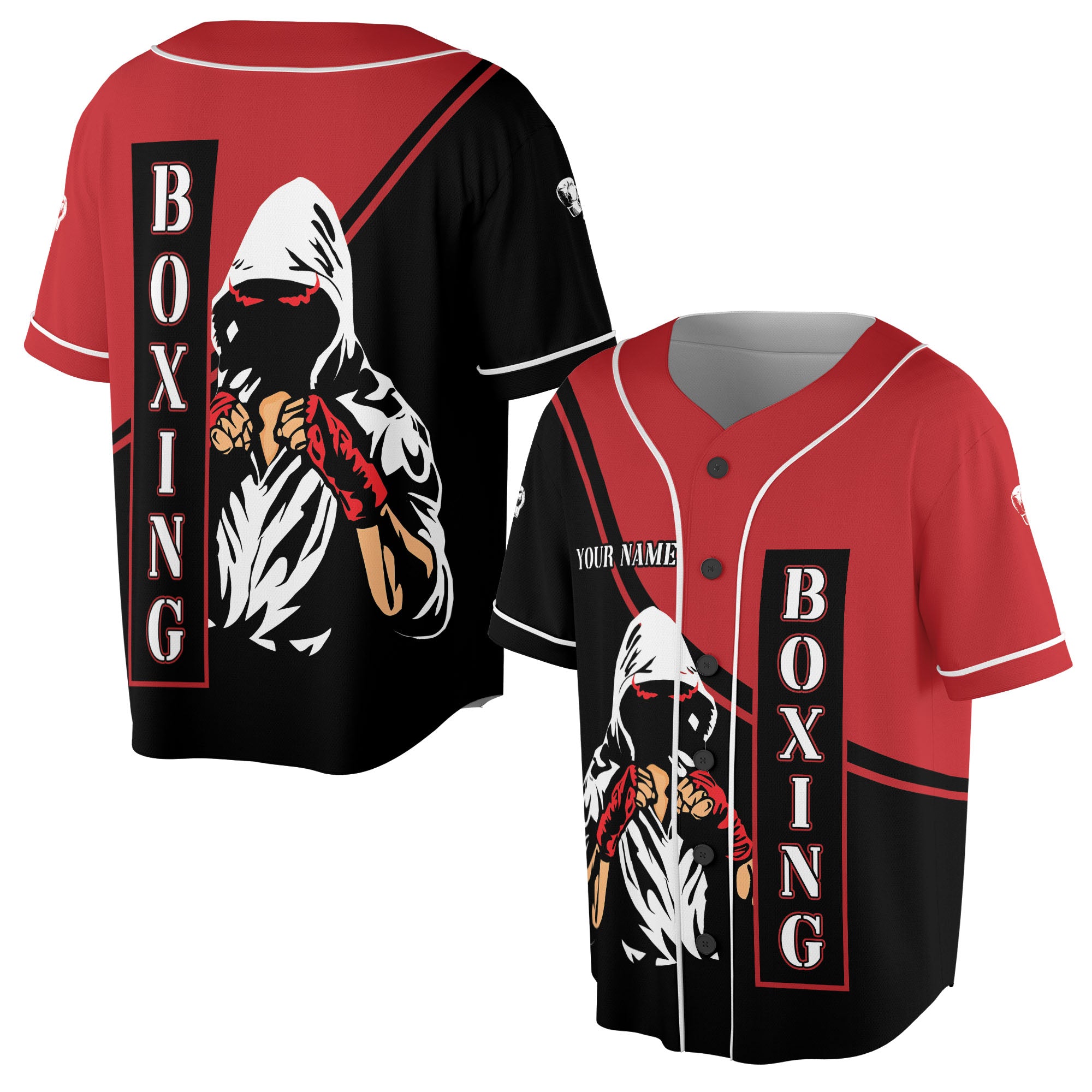 Custom Name Kickfit Boxing Apparel, Strong KickBoxing Unisex Baseball Jersey S-5XL