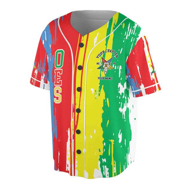 Custom Colorful OES Pentagon Baseball Jersey S-5XL