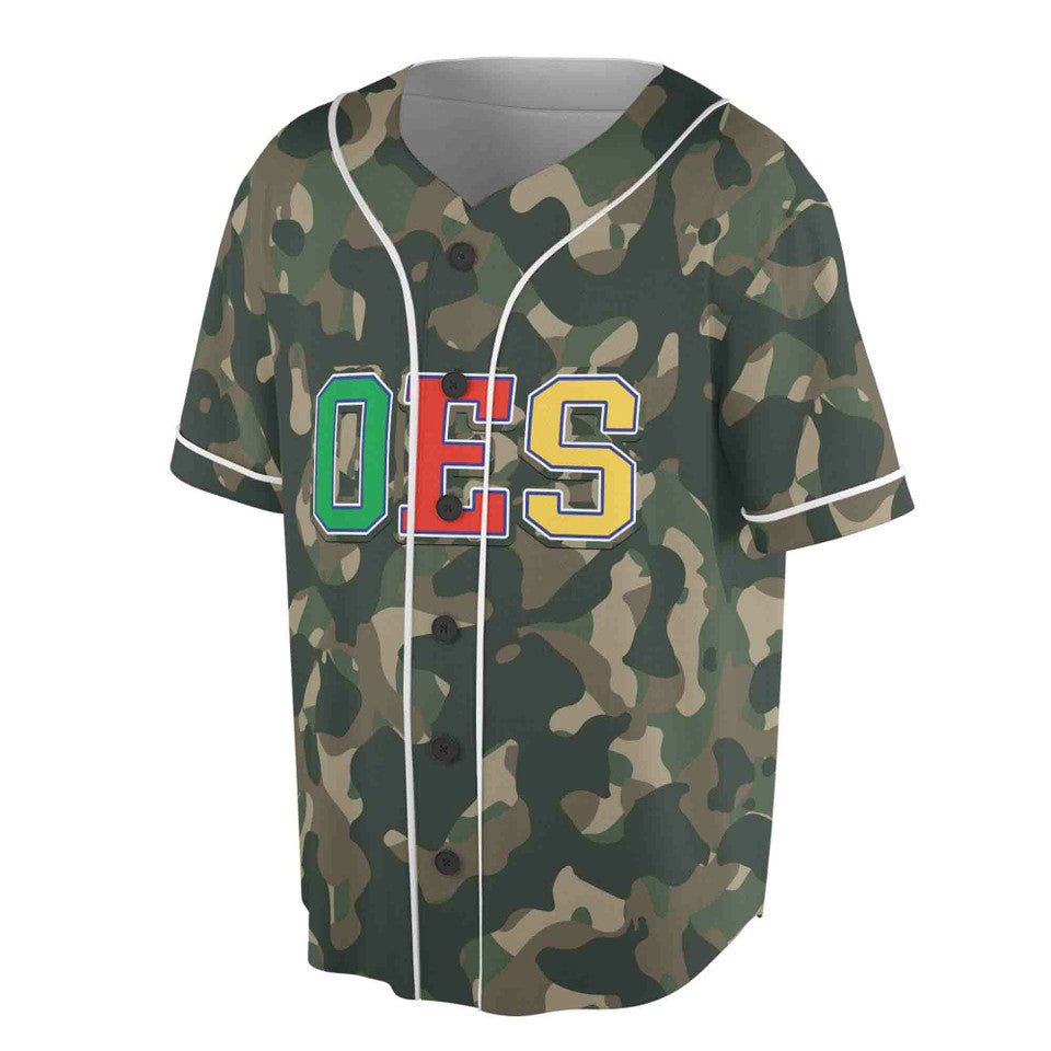 Customized Camo OES Baseball Jersey S-5XL