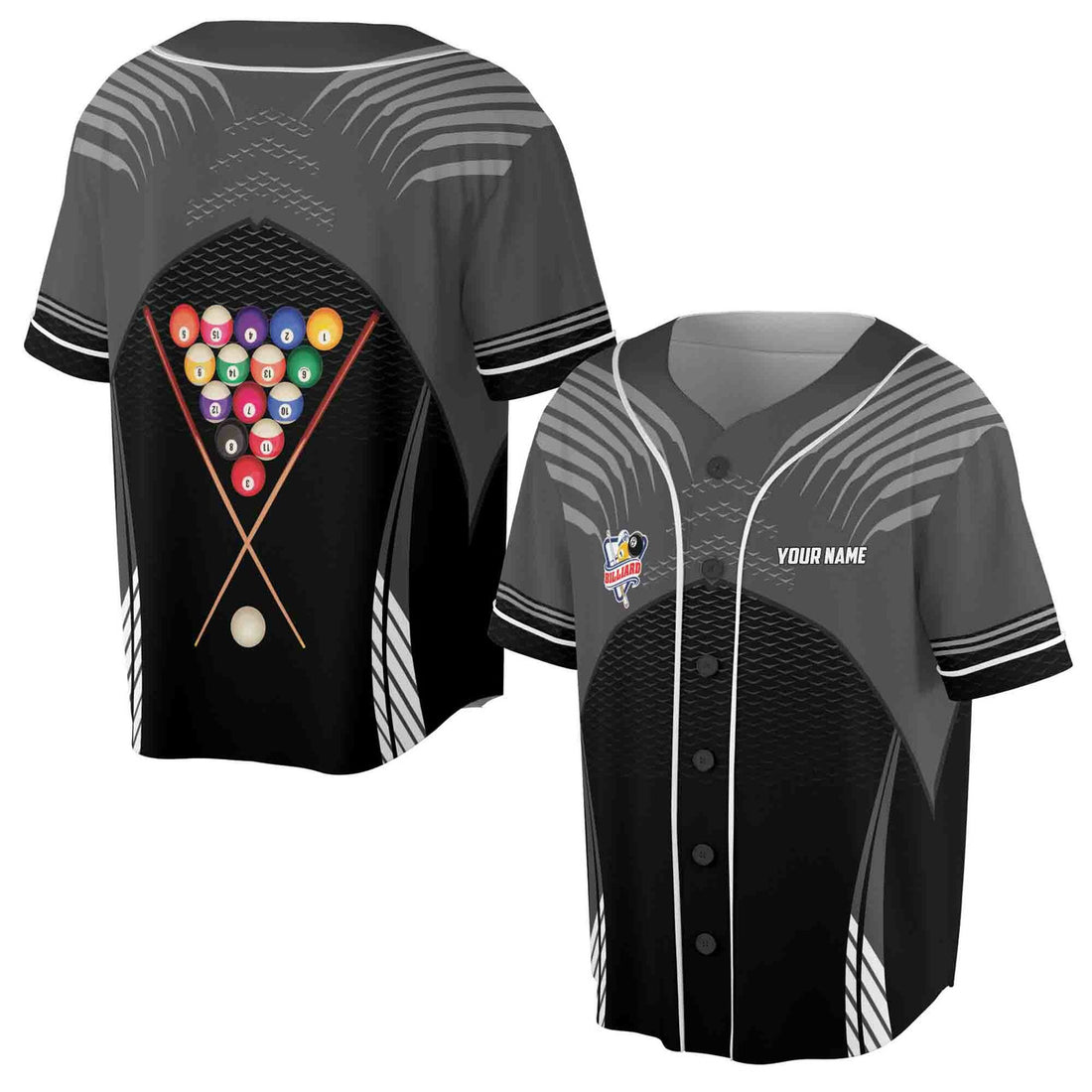 Custom Name Billiard Club Billiard Player Jersey Baseball Jersey S-5XL