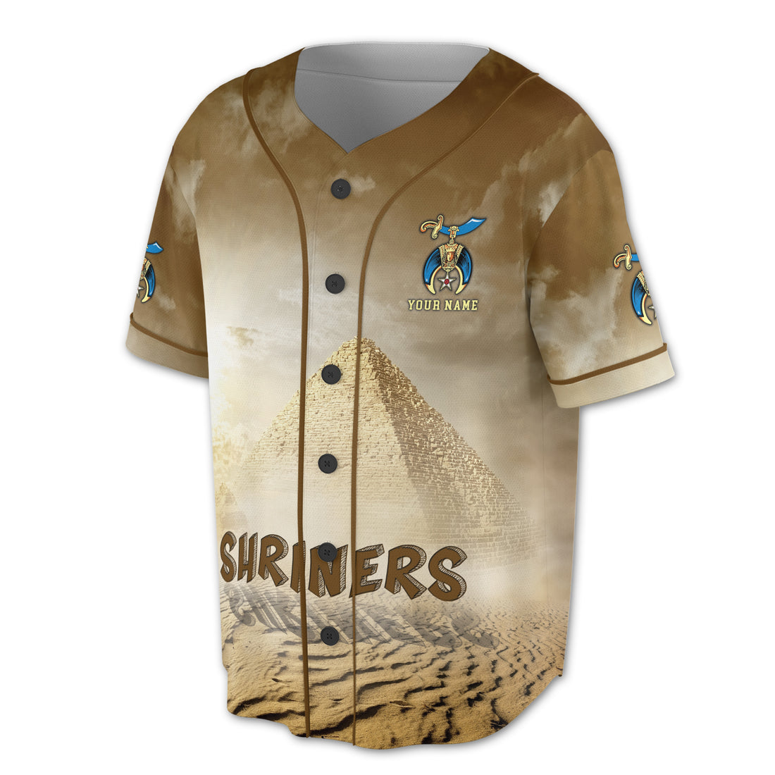 Personalized Egypt Desert Shrines Noble  Baseball Jersey Shirt S-5XL