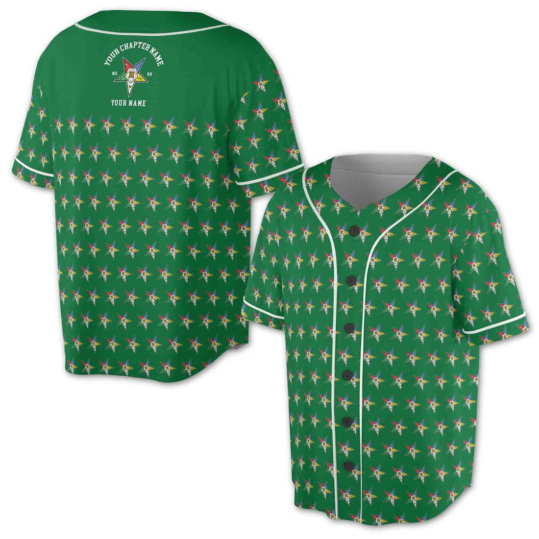 Custom OES Order of The Eastern Star Baseball Jersey S-5XL