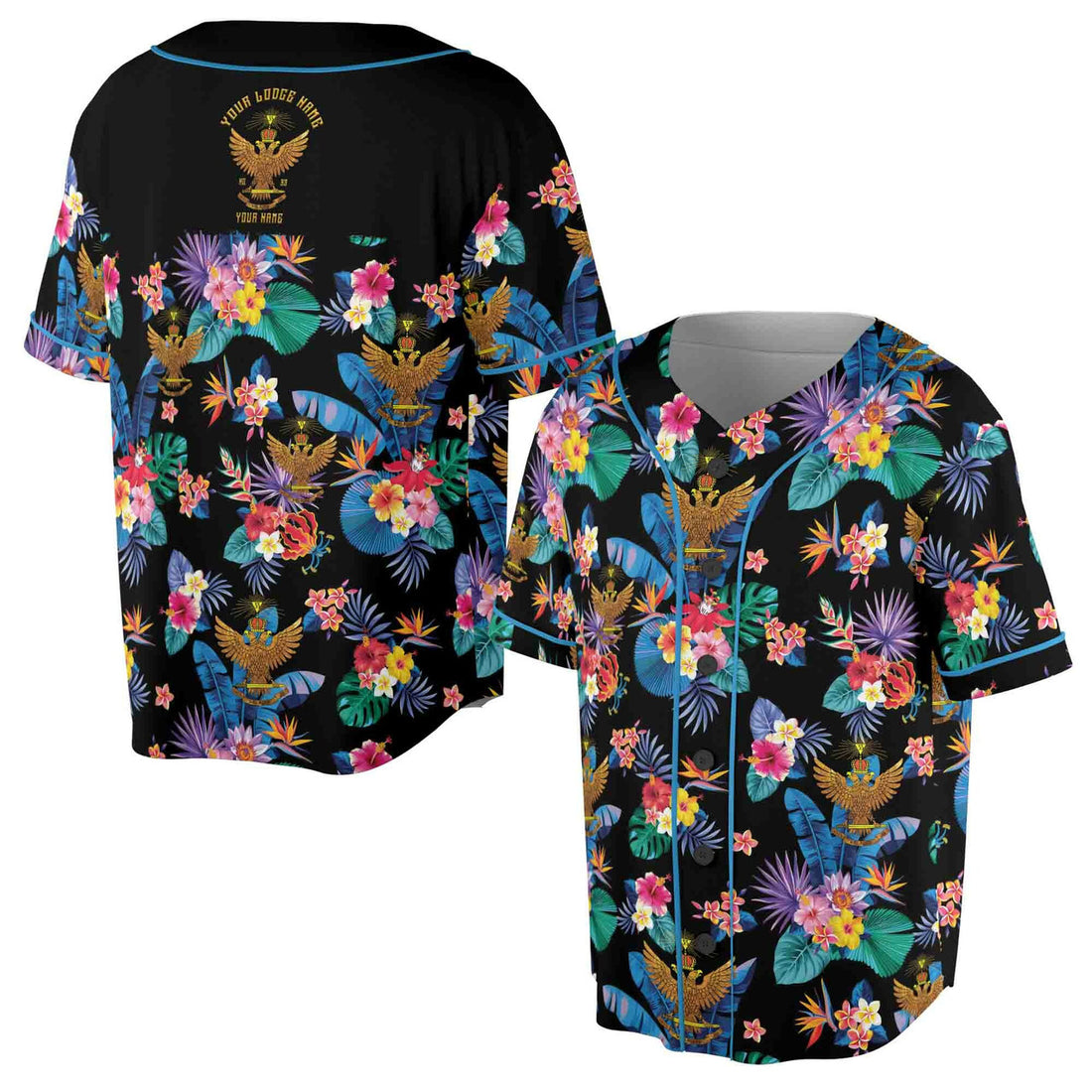 Customized Scottish Rite 33 Palm Leaf Baseball Jersey S-5XLv