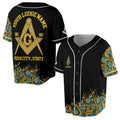 Customized Blue Lodge Master Mason Baseball Jersey S-5XL