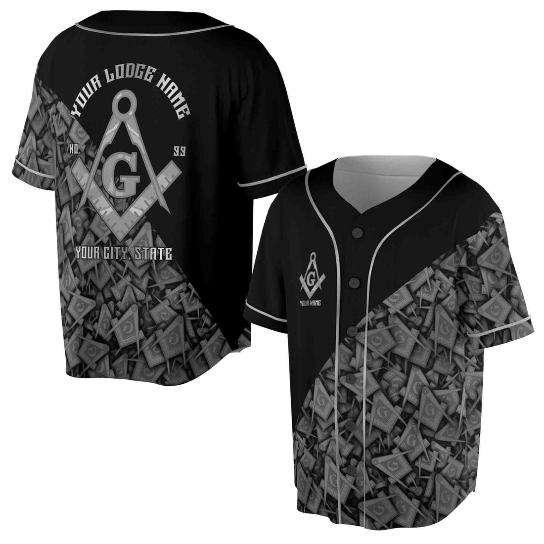 Customized Masonry Master Mason Baseball Jersey S-5XL