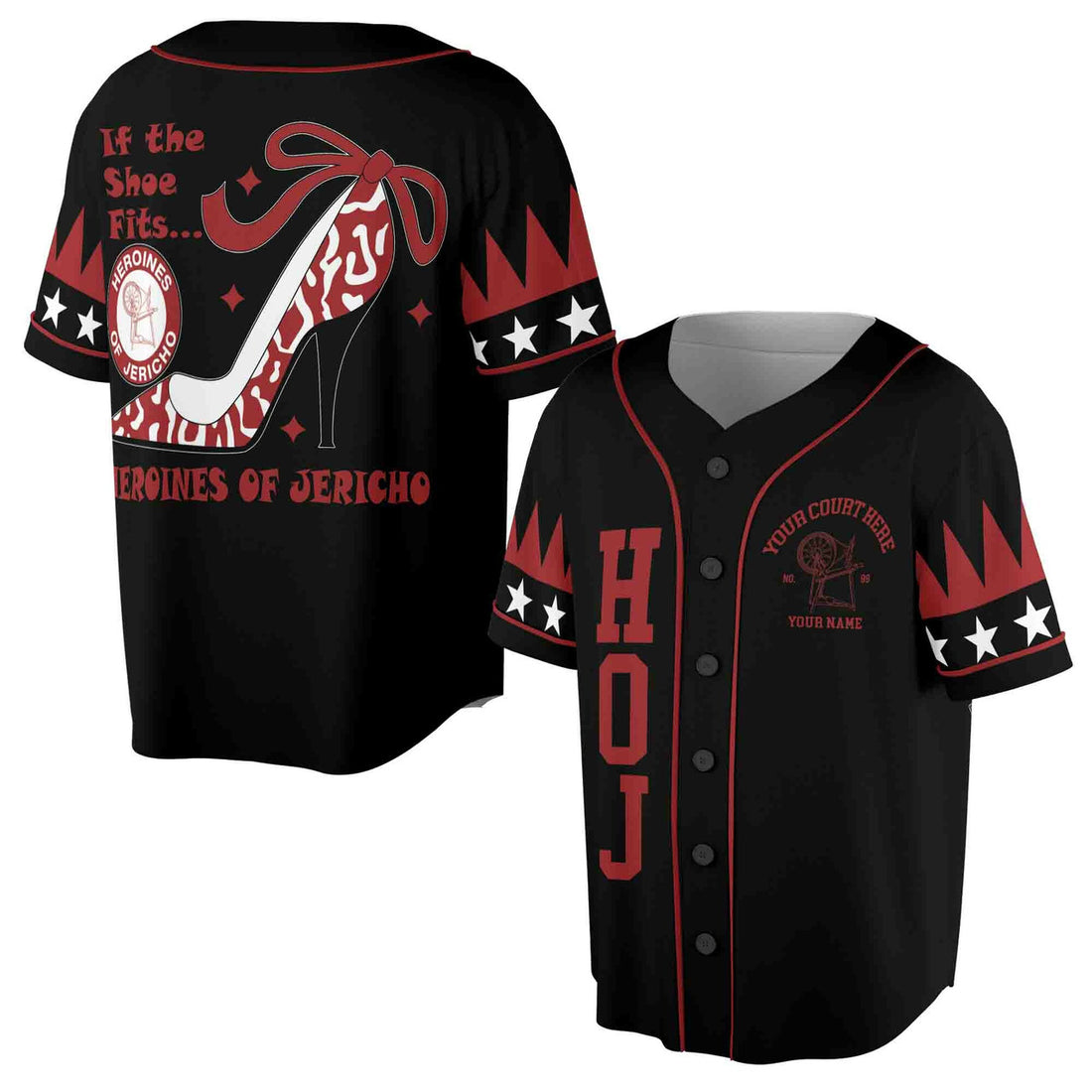 Custom Heroines Jericho HOJ Sisterhood Baseball Jersey S-5XL
