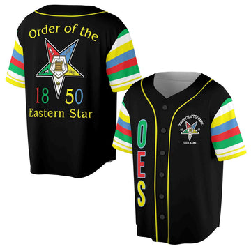Personalized Eastern Star OES 1850 Baseball Jersey S-5XL