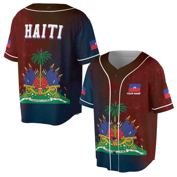 Custom Name L 'Union Fait La Force Haiti Baseball Jersey S-5XL
