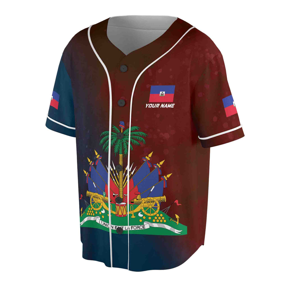 Custom Name L 'Union Fait La Force Haiti Baseball Jersey S-5XL