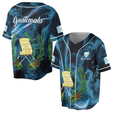 Customized I Love Guatemala Patriotic Jersey Baseball Jersey S-5XL
