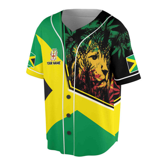 Custom Name Guyana Flag Lion Baseball Jersey S-5XL
