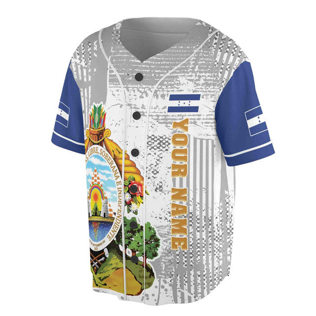 Custom Honduras Coat of Arms Patriotic Baseball Jersey S-5XL