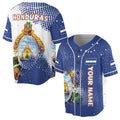 Custom I Love Honduras Coat of Arms Baseball Jersey S-5XL