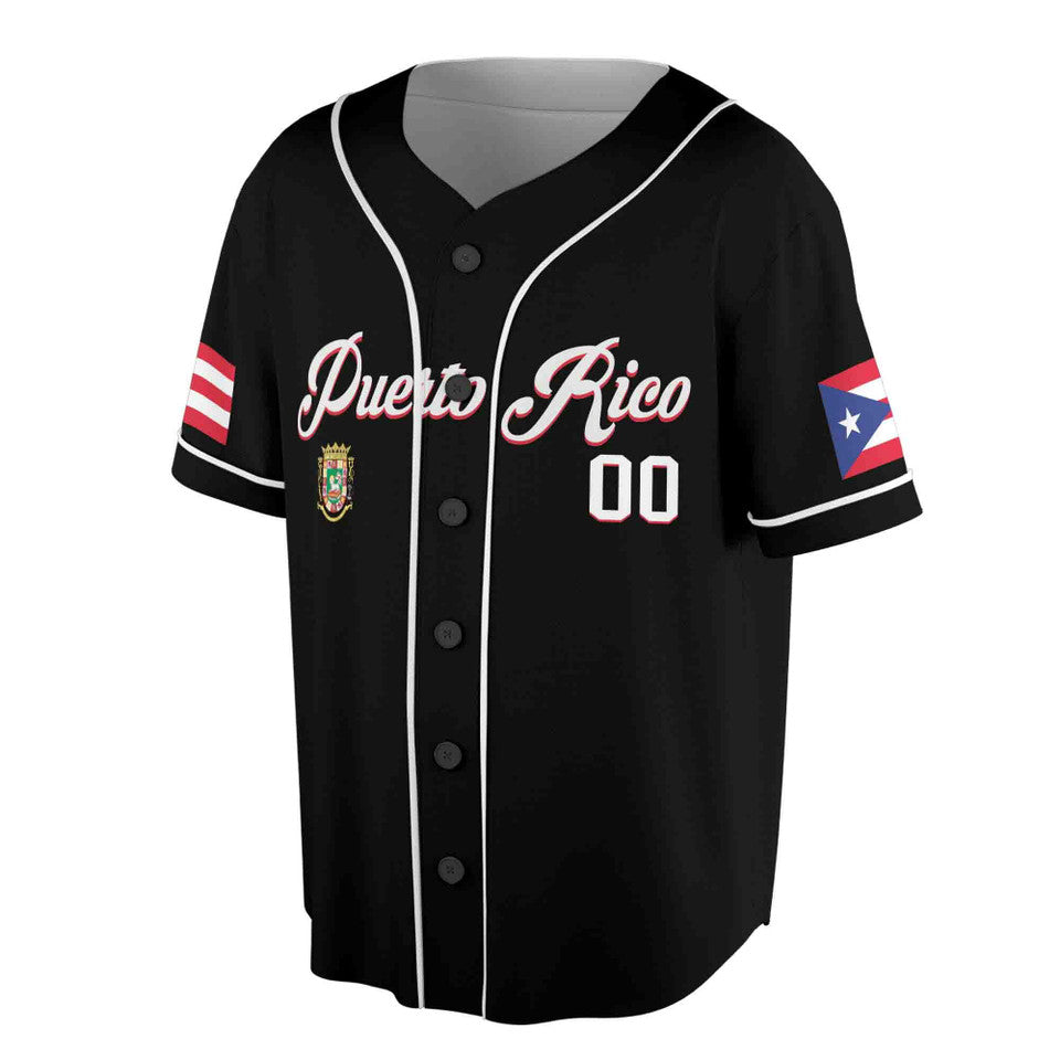 Custom Patriotic Puerto Rico Baseball Jersey S-5XL