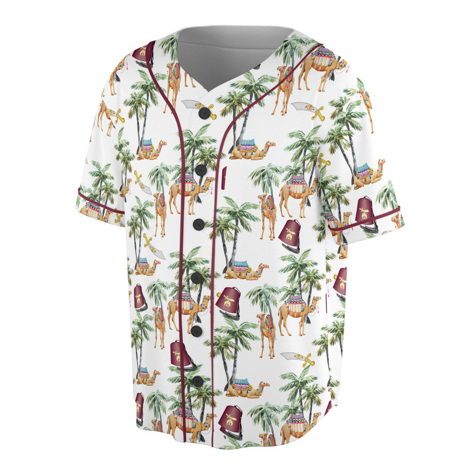 Personalized Noble Shriner Palm Tree Camel Arabic Baseball Jersey S-5XL