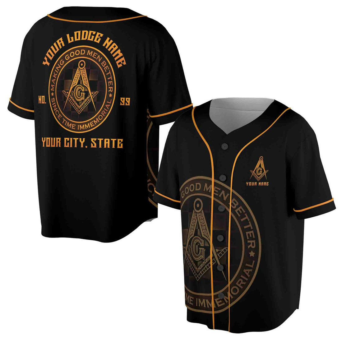 Personalized Making Good Men Better Masonic Lodge Jersey Baseball Jersey S-5XL