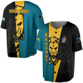 Custom Name Bahamas Flag Lion Coat Of Arms Baseball Jersey S-5XL