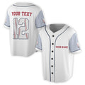 Custom Name Number Blue Stripes Pattern Baseball Lover Baseball Jersey S-5XL