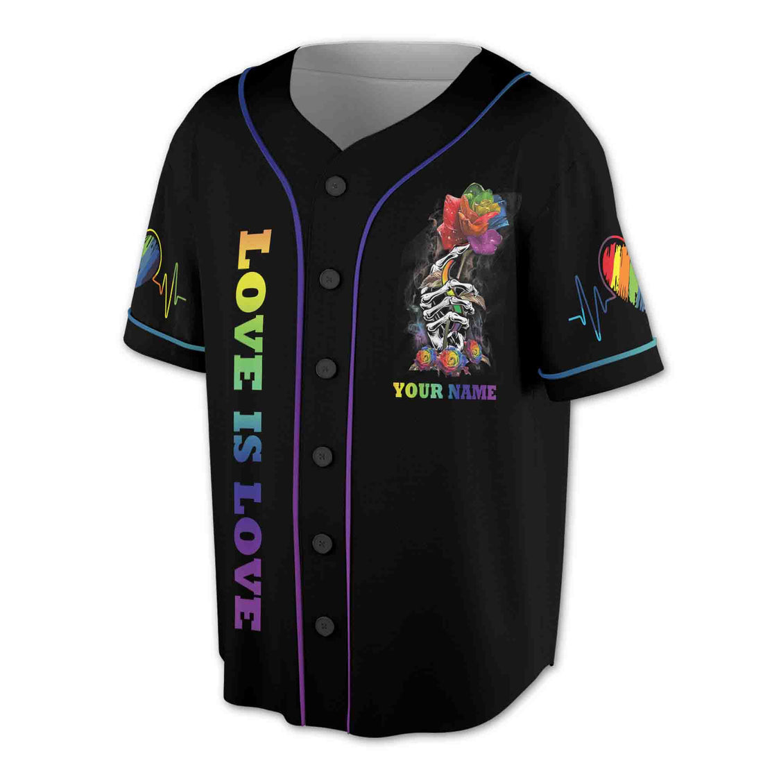 LGBT Love Is Love Baseball Shirt 3D Baseball Jersey Size S-5XL