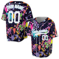 Custom Name and Team Nam Splashes Graffiti Pattern 3D Baseball Jersey Size S-5XL