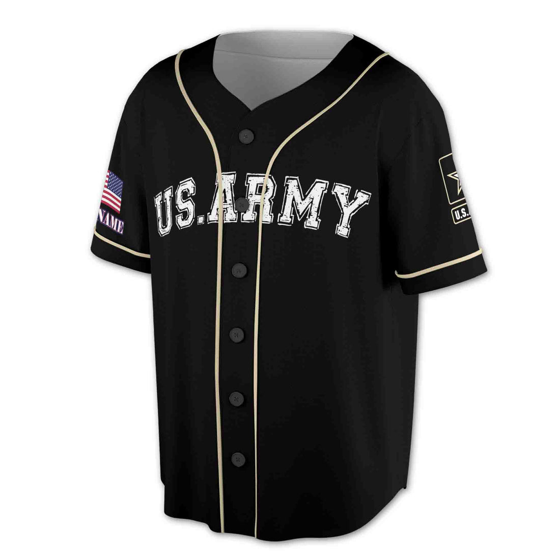 US Army Brotherhood No One Gets Left Behind 3D Baseball Jersey Size S-5XL