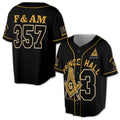 Custom Lodge, Number And Name Freemasonry Prince Hall 357 F&AMC 3D Baseball Jersey Size S-5XL