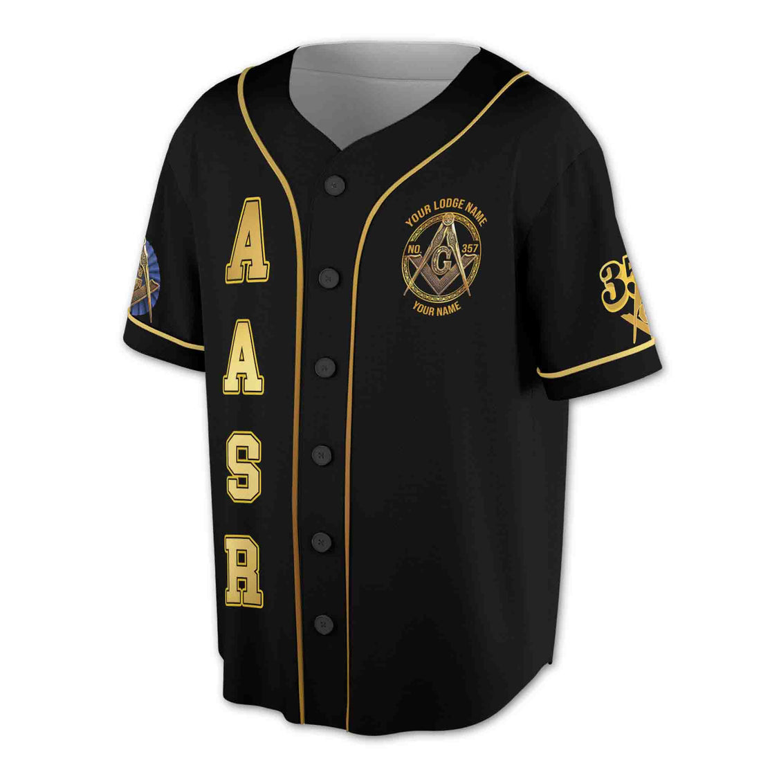 Custom Name Freemason 357 Brotherhood AASR Baseball Jersey S-5XL