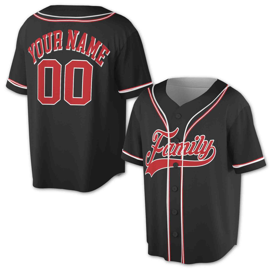 Custom Name Team Name Number Baseball Jersey For Kids, Youths and Adults, Jersey for Team, Family Baseball Jersey S-5XL