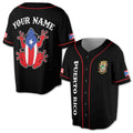 Custom Name Puerto Rico Puerto Rican Frog Patriotic Baseball Jersey S-5XL